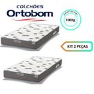 Colchão Ortobom Espuma D33 Light Solteiro 88x188x14 (Kit 2 peças) - Tratamento antialérgico e antiácaro