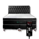 Colchão Queen (1,58x1,98) Massageador Com Controle Operacional Bio + Base Box Bipartida (Preto) + Cabeceira (Preta) Colchão Queen (1,58x1,98) Massageador Com Controle Operacional Bio + Base Box Bipartida (Preto) + Cabeceira (Preta)