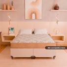 Colchão Queen D33 One Face - 17x158x198cm - Suede Bege