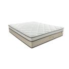 Colchão Queen Molas Ensacadas Aquárius 34x 198x 158cm Montreal Branco/Tecido Suede Bege, Malha 240g