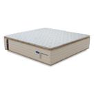 Colchão Queen Probel Molas Ensacadas Pillow Top 158x198x30cm Guarda Costas Genova Branco/Bege