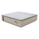Colchão Queen Probel Molas Ensacadas Pillow Top 158x198x30cm Guarda Costas Genova Branco/bege