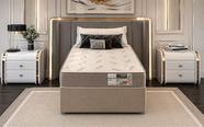 Colchão sensor marrom tecido liso firme espuma D20 188x78x12 quarto sala