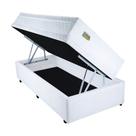 Colchão Solteiro Americano Mola Mega Colchões Nanno Euro + Mega Cama Box com Baú - 096x203