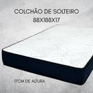 Colchão Solteiro, Branco, em Espuma D28, Dupla Face Pode ser Utilizado dos Dois Lados Bordado Envio Imediato .