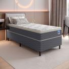 Colchão Solteiro com Base Cama Box Solteiro Pillow Top Bertha Umaflex Cama 88x188