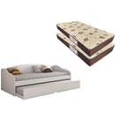 Colchão Solteiro D28 Comfortpedic (2un) + Sofá Cama Funny II Branco Colchão Solteiro D28 Comfortpedic (2un) + Sofá Cama Funny II Branco