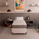 Colchão Solteiro D33 One Face - 17x88x188cm - Suede Cinza