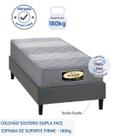 Colchão Solteiro Dupla Face Espuma Firme Extra Firme Protege Até 180kg Com Cama Box Suede Blindado 88x188 Alta Resistência