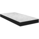 Colchão Solteiro Espuma D28 17x88x188cm Confort Arte Cúbica Branco/Preto Estofados