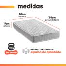 Colchão Solteiro Espuma D33 Inducol Soft 88x188x17cm CBP