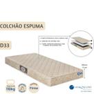 Colchão Solteiro Espuma Toulon D33 88x188x17 Firme Maior Sustentação Antiácaro Antialérgico
