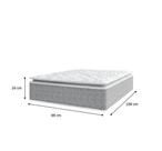Colchão Solteiro Nazar Molas Ensacadas com Pillow Top - Extra Conforto - Bello Box - Conforto (Espuma da Nasa) Viscoeslástico D33 Cinza