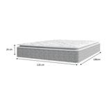 Colchão Viúva Nasa Molas Ensacadas com Pillow Top - Extra Conforto - Bello Box - Conforto (Espuma da Nasa) Viscoeslástico D33 Cinza