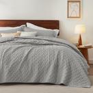Colchas leves Quilt Bedsure King Size cinza claro