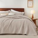 Colchas leves Quilt Bedsure Queen Size bege