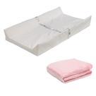 Colchoneta para Cambiar Contorneada Delta Children con Funda de Peluche Rosa