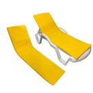 Colchonete Almofadado De Espreguiçadeira Piscina amarelo