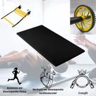 Colchonete Confortável Treino Fitness Escada Funcional+ Rodinha Para Abdominal