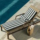 Colchonete Espreguiçadeira Piscina Impermeável Listrado Área Externa 0.55x1.75m Azul Colchonete Espreguiçadeira Piscina Impermeável Listrado Área Externa 0.55x1.75m Azul