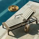 Colchonete Espreguiçadeira Piscina Impermeável Listrado Área Externa 0.55x1.75m Bege Colchonete Espreguiçadeira Piscina Impermeável Listrado Área Externa 0.55x1.75m Bege