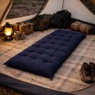 Colchonete Futon 1,70x60 Espreguiçadeira Almofada Grande Confortável Multiuso Cores:Azul-marinho