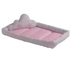 Colchonete Para Bebê Menina Chevron Rosa com Almofada de Nuvem. - Happy Baby