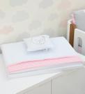 Colchonete Para Mini Berço com Travesseiro Xadrez Rosa - CMB302/X