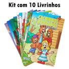 Coleção 10 Livros Fábulas em Quadrinhos Gibi Infantil Colorido Histórias Clássicas