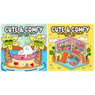 Coleção Cute & Comfy Coloring Book for Adults - Kit com 2 Livros de Colorir