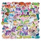 Coleção de adesivos Colorful Frog, 50 unidades de vinil impermeável