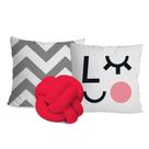 Coleção de Almofadas Mix de Estampas 03 Peças