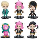 Coleção de brinquedos de figuras de anime, 6 peças, modelo da família Spys, 10 cm Coleção de brinquedos de figuras de anime, 6 peças, modelo da família Spys, 10 cm