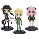 Coleção de brinquedos de figuras de anime modelo 3 peças Spys Family Coleção de brinquedos de figuras de anime modelo 3 peças Spys Family