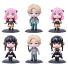 Coleção de brinquedos de figuras de anime, modelo 6 peças, família Spys, 10 cm Coleção de brinquedos de figuras de anime, modelo 6 peças, família Spys, 10 cm