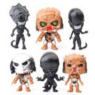 Coleção de brinquedos de figuras de anime modelo 6 unidades Warrior Predators