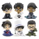 Coleção de brinquedos de figuras de anime, modelo de 6 peças do Detetive Conans