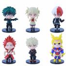 Coleção de brinquedos de figuras de anime My Heros Academias 6 unidades