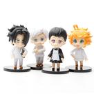 Coleção de brinquedos de figuras de anime Promised Neverland, 4 unidades, 9 cm