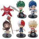 Coleção de brinquedos de figuras My Heros Academias Anime 6 unidades de 10 cm