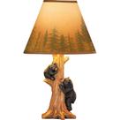 Coleção de Lâmpadas Rustic Climbing Bear Family Northwoods
