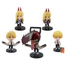 Coleção Figure Toy: Chainsaws Mans Anime, 5 unidades