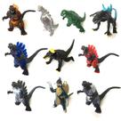 Coleção Figure Toy Godzilass Anime 10 peças de PVC de 6 cm