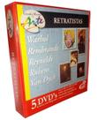 Coleção Grandes Mestres Da Arte Retratistas Livro + 5 Dvds - Cedicl