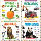Coleção Minha Primeira Infância 4 Livros Educativos - Capa Dura Almofadada