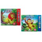 Coleção toque e sinta sonoro 2 vol - leão + macaco