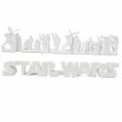 Colecionáveis Star Wars 3D Display Ângulo Duplo Ilusão De Ótica Logotipo Personagens Enfeite Prateleira Geek -