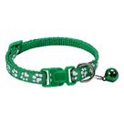 Coleira Ajustável para Cães e Gatos, Pingente com Sino, Nylon Leve, 7 Cores, Para Raças Pequenas, Verde Coleira Ajustável para Cães e Gatos, Pingente com Sino, Nylon Leve, 7 Cores, Para Raças Pequenas, Verde