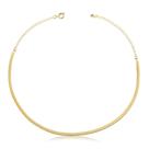 coleira chocker malha fita banhado a ouro 18k coleira chocker malha fita banhado a ouro 18k