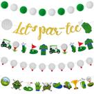 Coleira de banner com tema de golfe, 5 peças de 3 m com cordão, festa de aposentadoria Coleira de banner com tema de golfe, 5 peças de 3 m com cordão, festa de aposentadoria
